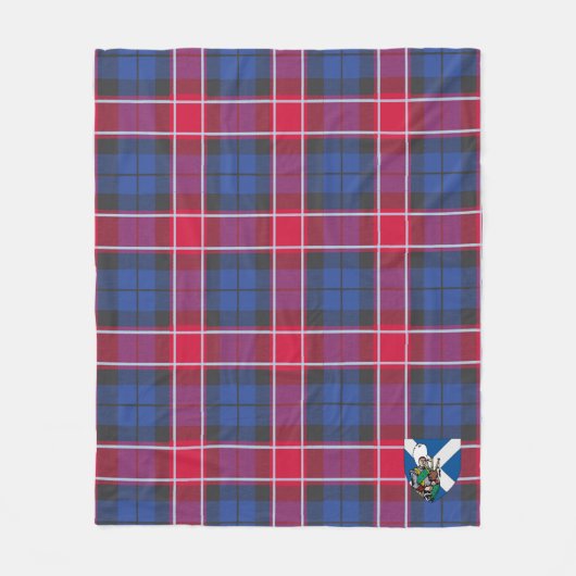 Scotts Graham of Menteith Pink Tartan Pset Fleece Deken (Voorkant)