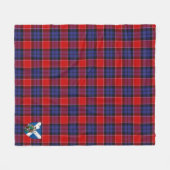 Scotts Graham of Menteith Red Tartan Pset Fleece Deken (Voorkant (Horizontaal))
