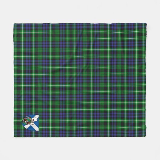 Scotts Graham of Montrose Tartan Pset Fleece Deken (Voorkant (Horizontaal))