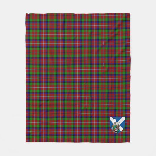 Scotts Graham Red Tartan Pset Fleece Deken (Voorkant)
