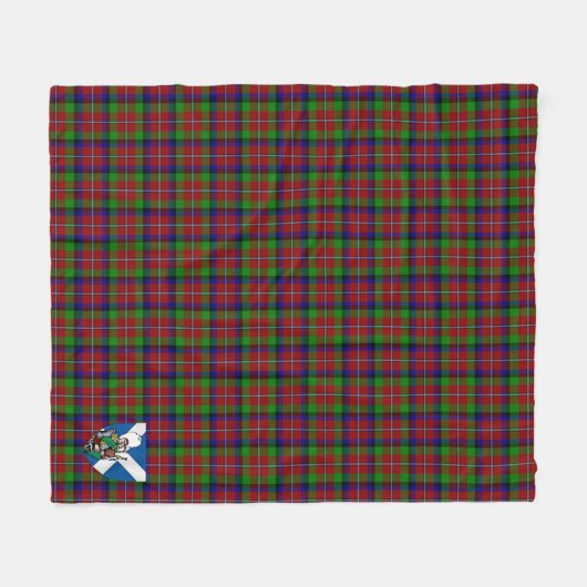 Scotts Graham Red Tartan Pset Fleece Deken (Voorkant (Horizontaal))