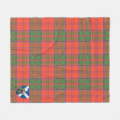 Scotts Grant Oude Tartan Schotland geruit Fleece Deken (Voorkant (Horizontaal))