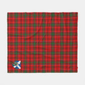 Scotts Grant Red Tartan Pset Fleece Deken (Voorkant (Horizontaal))