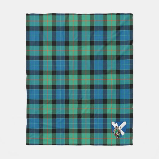 Scotts Gunn Ancient Tartan Pset Fleece Deken (Voorkant)