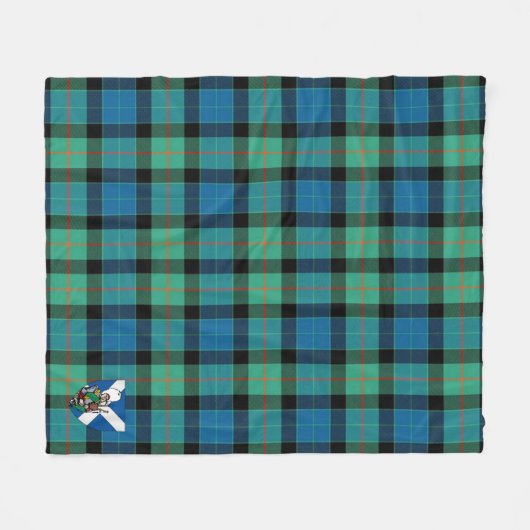 Scotts Gunn Ancient Tartan Pset Fleece Deken (Voorkant (Horizontaal))