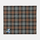 Scotts Gunn Weathered Tartan Pset Fleece Deken (Voorkant (Horizontaal))