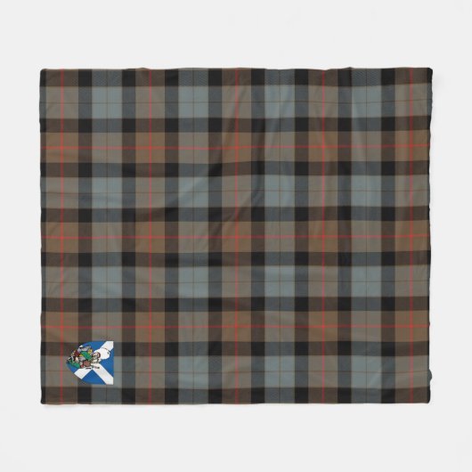 Scotts Gunn Weathered Tartan Pset Fleece Deken (Voorkant (Horizontaal))