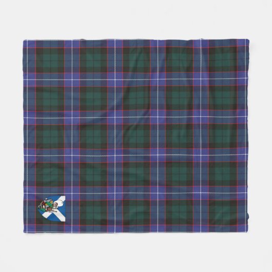 Scotts Guthrie Modern Tartan Pset Fleece Deken (Voorkant (Horizontaal))