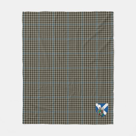 Scotts Haig Gray Tartan Pset Fleece Deken (Voorkant)