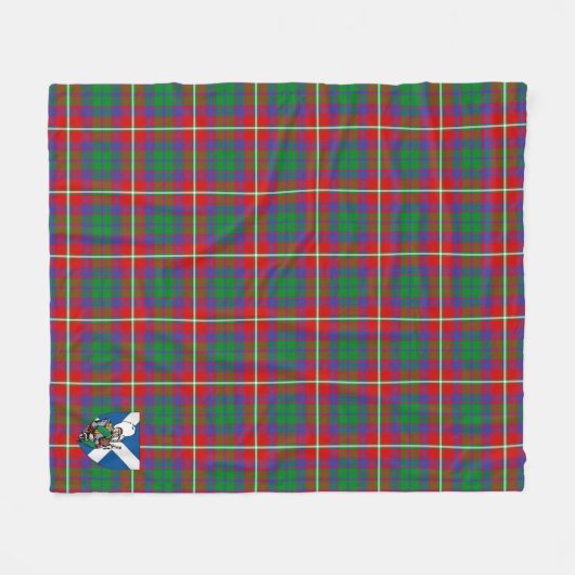 Scotts Haig Tartan Pset Fleece Deken (Voorkant (Horizontaal))
