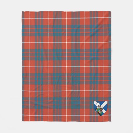 Scotts Hamilton Ancient Tartan Pset Fleece Deken (Voorkant)