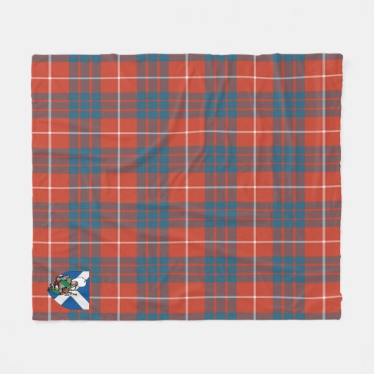 Scotts Hamilton Ancient Tartan Pset Fleece Deken (Voorkant (Horizontaal))