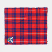 Scotts Hamilton Modern Tartan Pset Fleece Deken (Voorkant (Horizontaal))