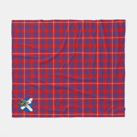 Scotts Hamilton Tartan Pset Fleece Deken (Voorkant (Horizontaal))