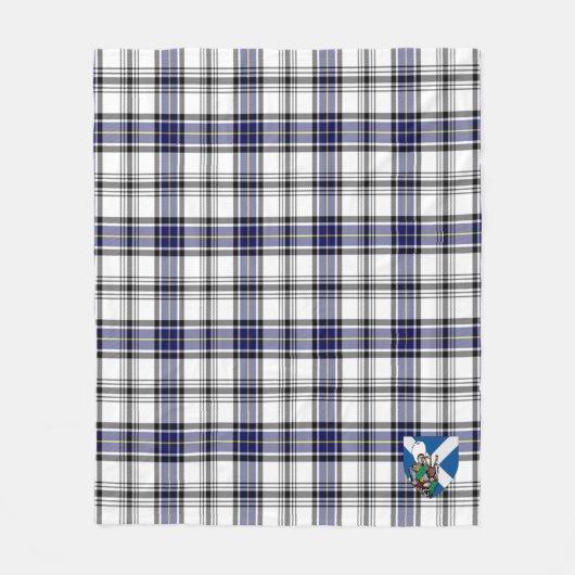 Scotts Hannay Gray Tartan Pset Fleece Deken (Voorkant)