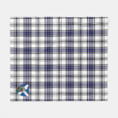 Scotts Hannay Gray Tartan Pset Fleece Deken (Voorkant (Horizontaal))