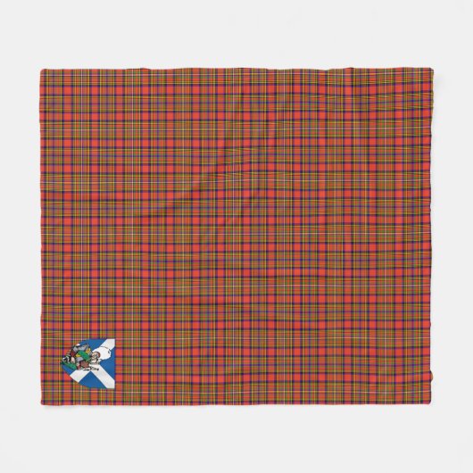 Scotts Hepburn Modern Tartan Pset Fleece Deken (Voorkant (Horizontaal))