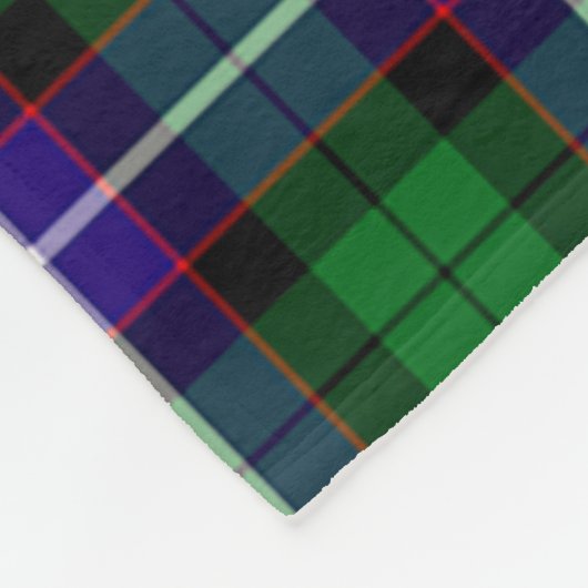 Scotts Hunter Tartan Pset Fleece Deken (Hoek)