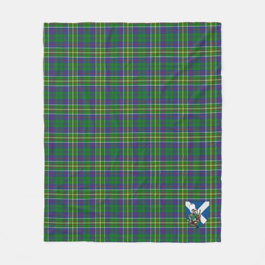 Scotts Hunter van Hunterston Tartan Plaid Fleece Deken (Voorkant)