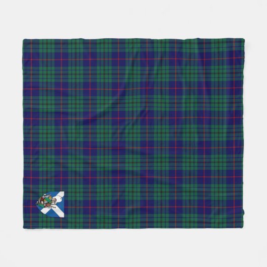 Scotts Hutton Tartan Pset Fleece Deken (Voorkant (Horizontaal))