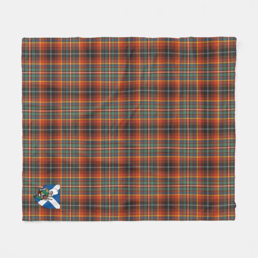 Scotts Innes Ancient Tartan Plaid Fleece Deken (Voorkant (Horizontaal))