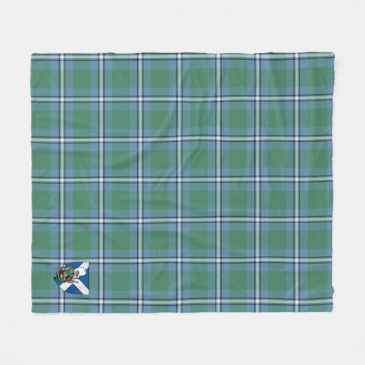 Scotts Irvine Tartan Pset Fleece Deken (Voorkant (Horizontaal))