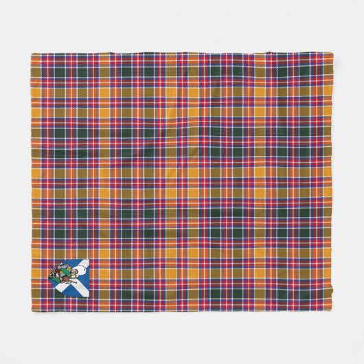 Scotts Jacobite Tartan Pset Fleece Deken (Voorkant (Horizontaal))