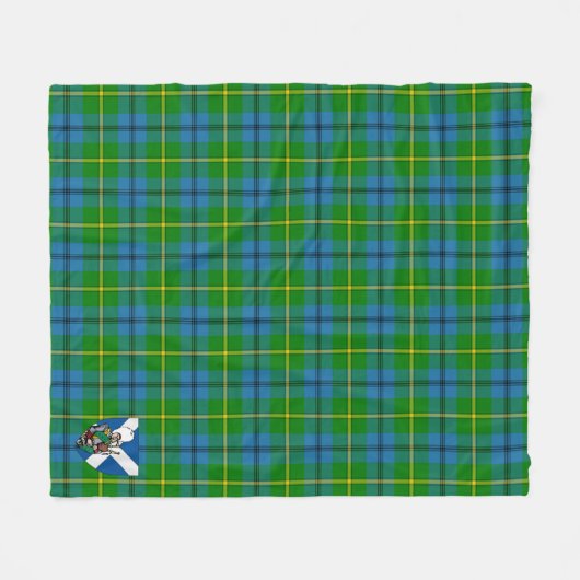 Scotts Johnston Tartan Pset Fleece Deken (Voorkant (Horizontaal))