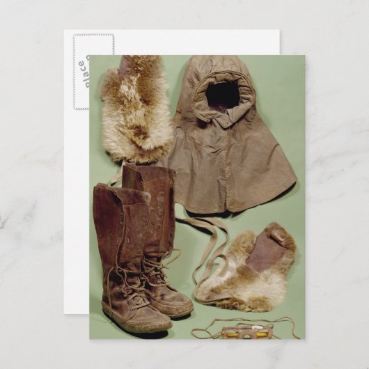 Scott's kleding gebruikt op de Zuidpool Briefkaart (Voorkant / Achterkant)