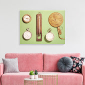 Scott's kompas, thermometer, zonnewijzer, canvas afdruk (Insitu (Woonkamer))