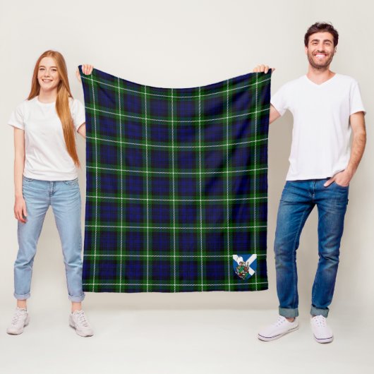 Scotts Lamont Modern Schotse Ruit Plaid Fleece Deken (In situ)