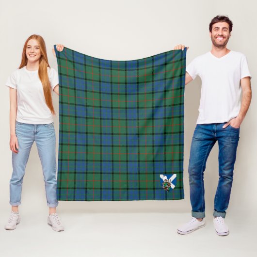 Scotts Lauder Schotse Ruitdessin Fleece Deken (In situ)