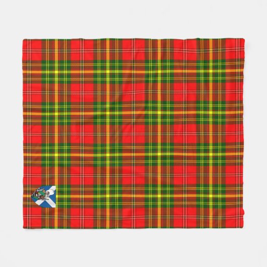 Scotts Leask Tartan Pset Fleece Deken (Voorkant (Horizontaal))