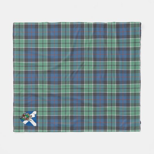 Scotts Leslie Hunting Ancient Tartan Pset Fleece Deken (Voorkant (Horizontaal))