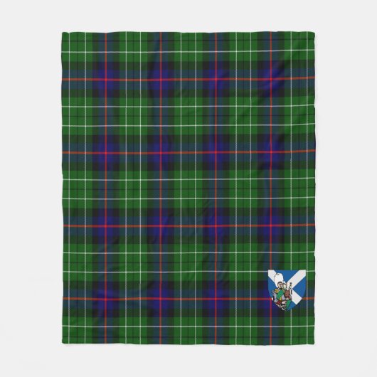 Scotts Leslie Hunting Tartan Pset Fleece Deken (Voorkant)