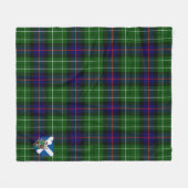 Scotts Leslie Hunting Tartan Pset Fleece Deken (Voorkant (Horizontaal))