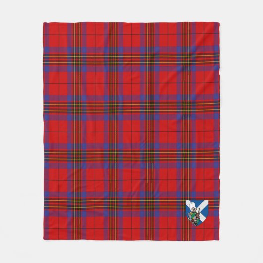 Scotts Leslie Modern Tartan Pset Fleece Deken (Voorkant)