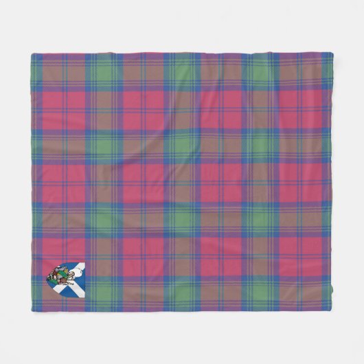 Scotts Lindsay Ancient Tartan Pset Fleece Deken (Voorkant (Horizontaal))