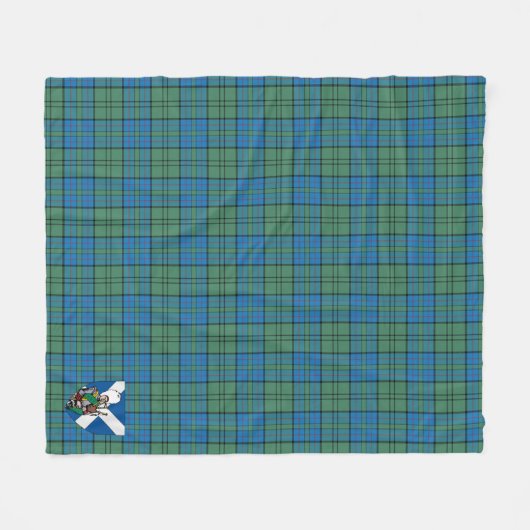 Scotts Lockhart Ancient Tartan Pset Fleece Deken (Voorkant (Horizontaal))