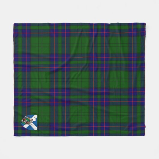 Scotts Lockhart Modern Tartan Pset Fleece Deken (Voorkant (Horizontaal))
