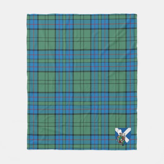 Scotts Lockhart Tartan Pset Fleece Deken (Voorkant)