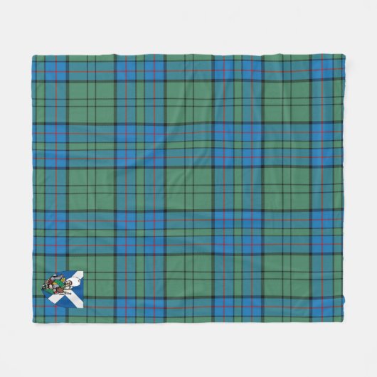 Scotts Lockhart Tartan Pset Fleece Deken (Voorkant (Horizontaal))