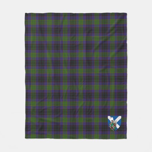 Scotts Lumsden Hunting Tartan Pset Fleece Deken (Voorkant)