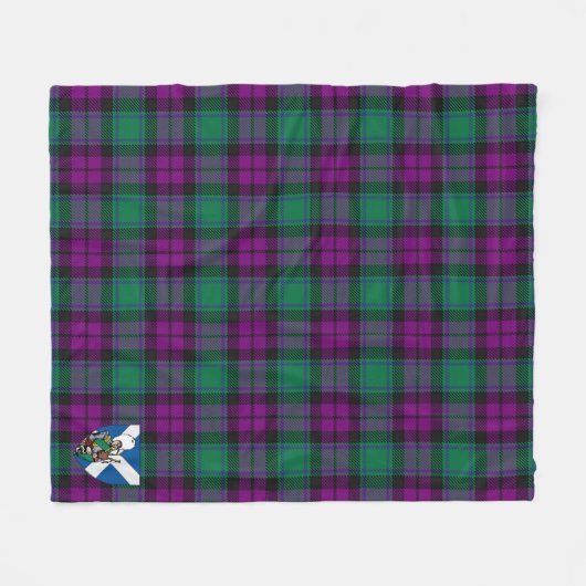 Scotts MacArthur Milton Tartan Pset Fleece Deken (Voorkant (Horizontaal))