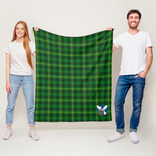 Scotts MacArthur Schotse Ruitdessin Fleece Deken (In situ)