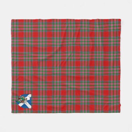 Scotts MacBain Tartan Pset Fleece Deken (Voorkant (Horizontaal))