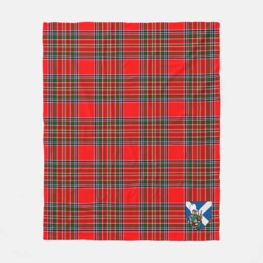 Scotts MacBean Modern Tartan Pset Fleece Deken (Voorkant)