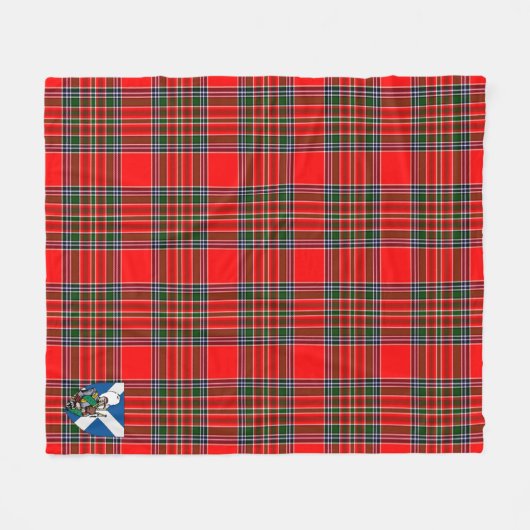 Scotts MacBean Modern Tartan Pset Fleece Deken (Voorkant (Horizontaal))