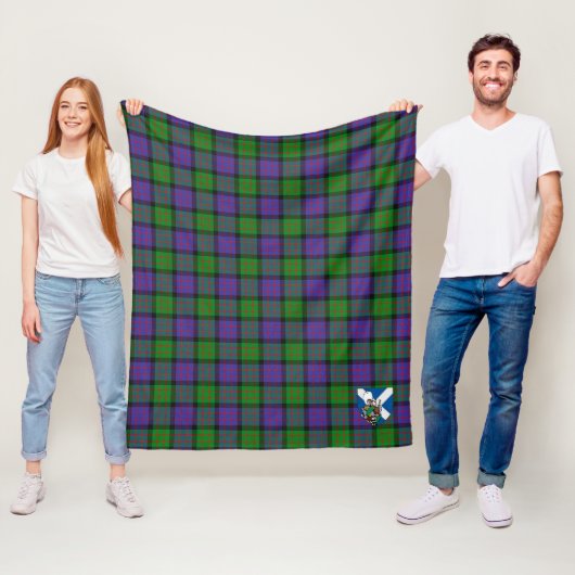 Scotts MacBrayne Schotse Plaid Fleece Deken (In situ)