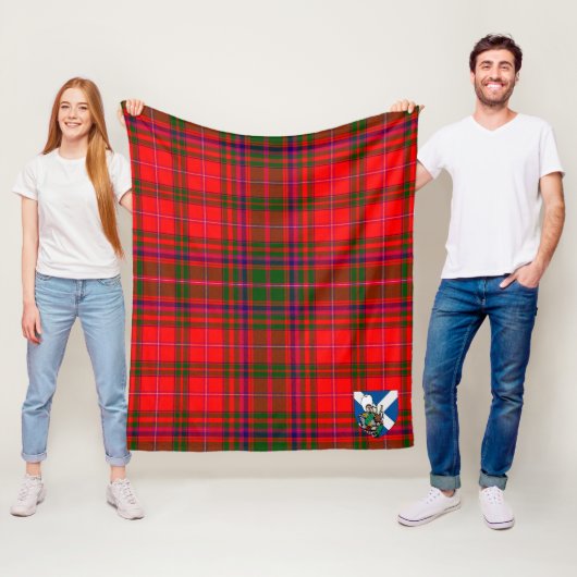 Scotts MacDougall Modern Schotse Plaid Ruitpatroon Fleece Deken (In situ)